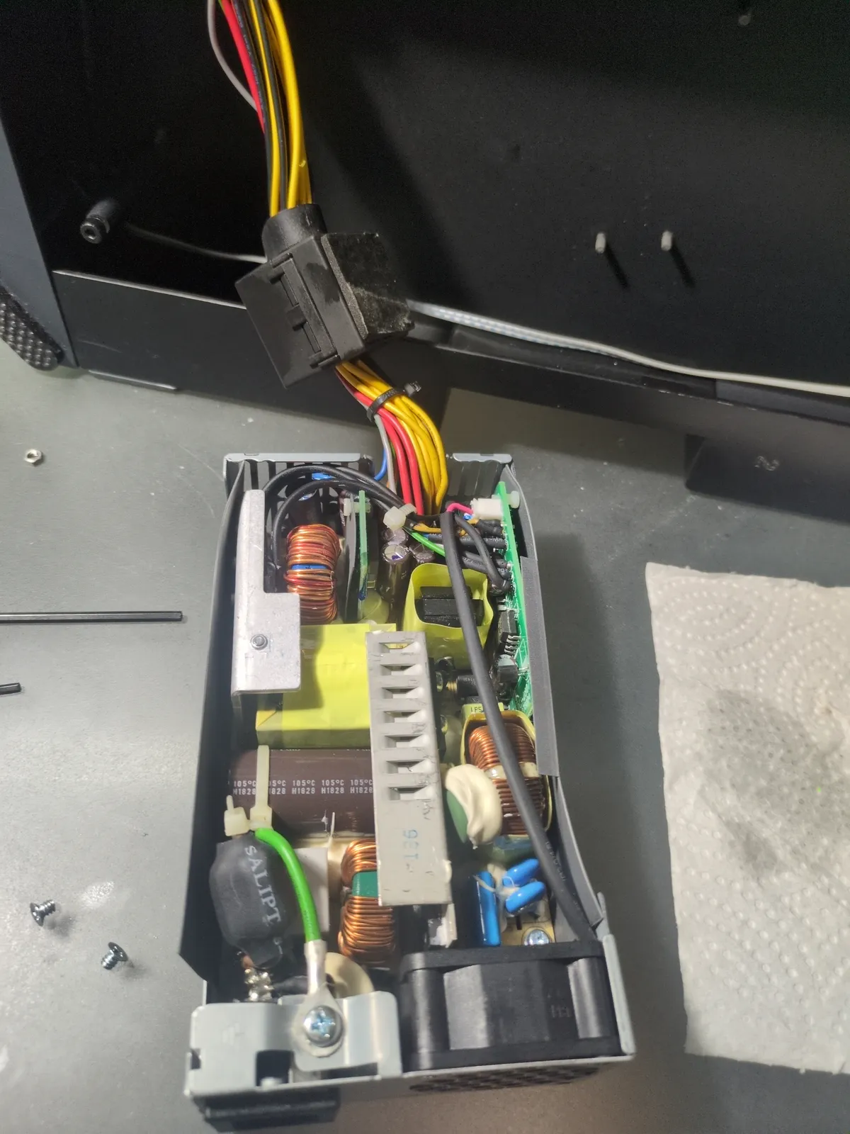 PSU opened for inspection during diagnosis