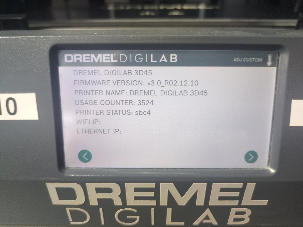 Dremel 3D45 Specs and Settings