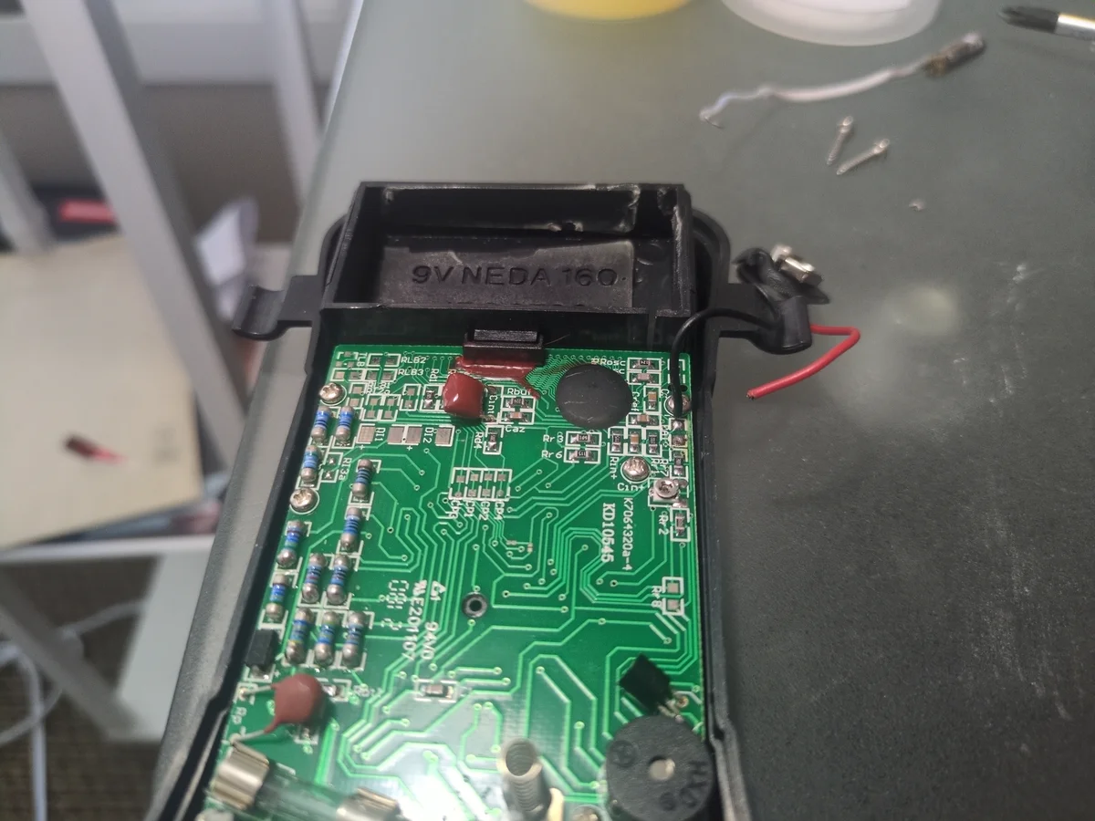 Broken multimeter wire