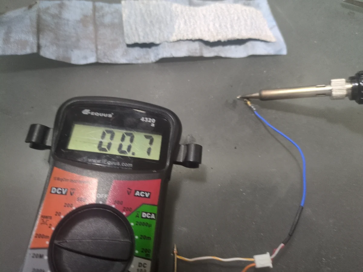Thermocouple peak heat reading