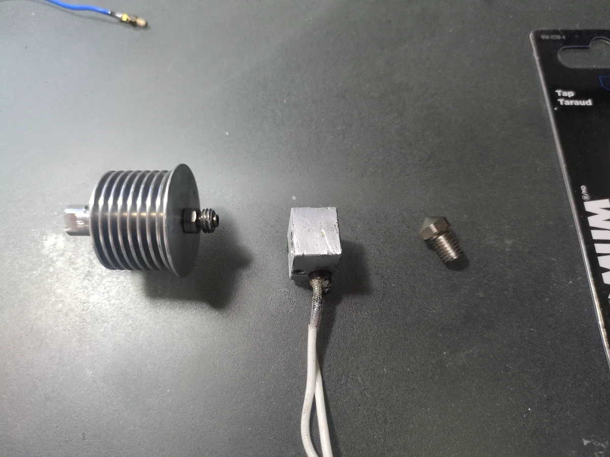 Full hotend assembly side by side