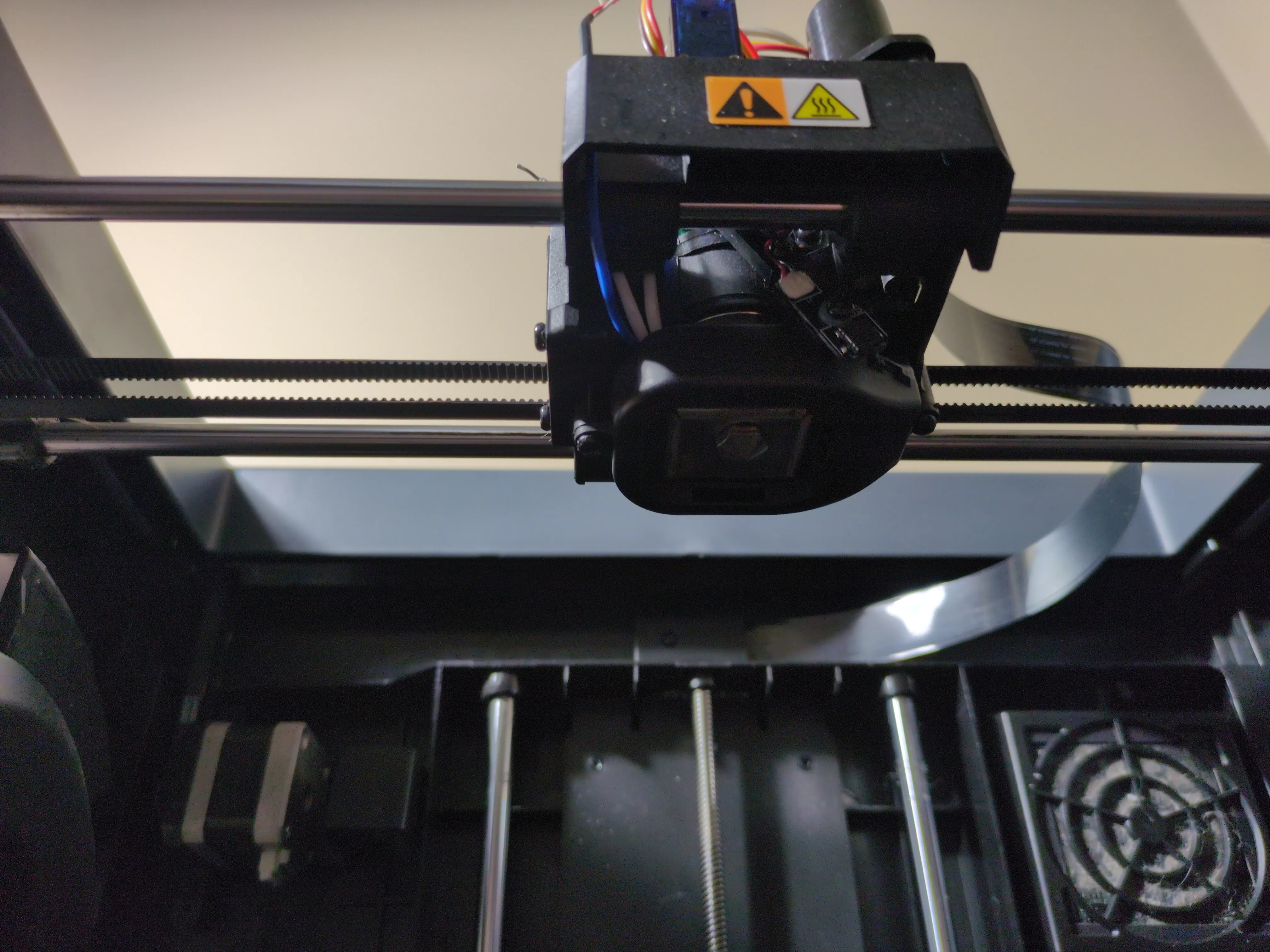 Wires routed with casing attached
