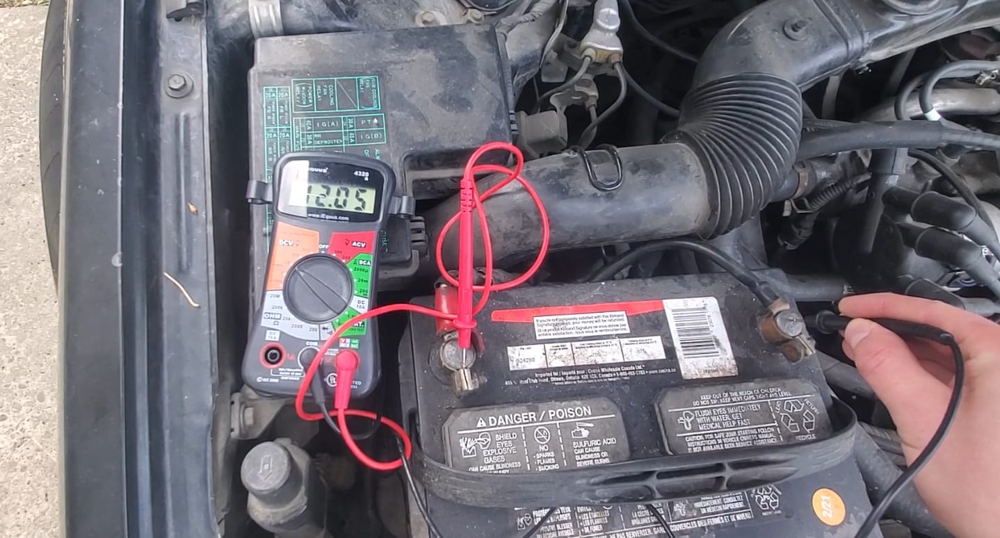 Battery voltage with engine off