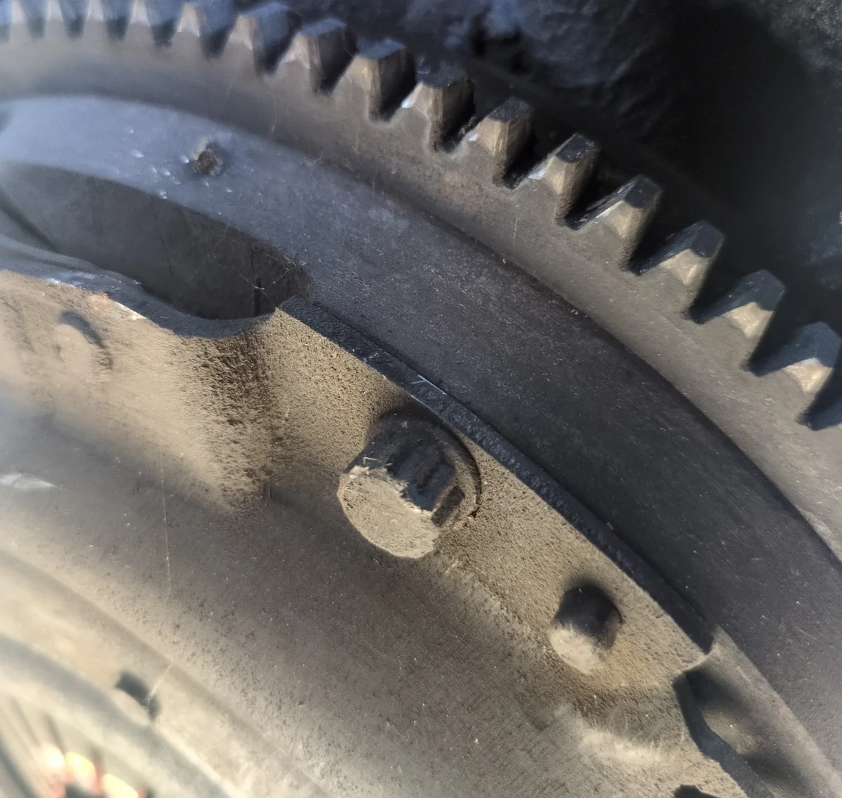 Strange bolt type encountered during clutch removal